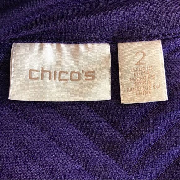 Chico’s Large ( Size 12) Purple Vest - Picture 4 of 13
